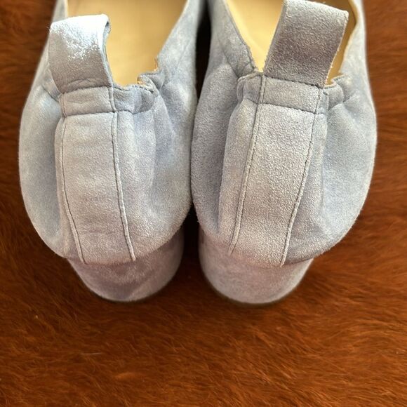 Everlane The Day Heel Blue Suede Italian Leather Shoes Size 8 - Picture 8 of 13